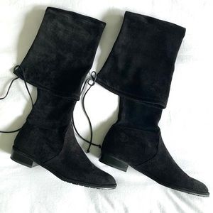 Stuart Weitzman Suede Black Over the Knee Boots